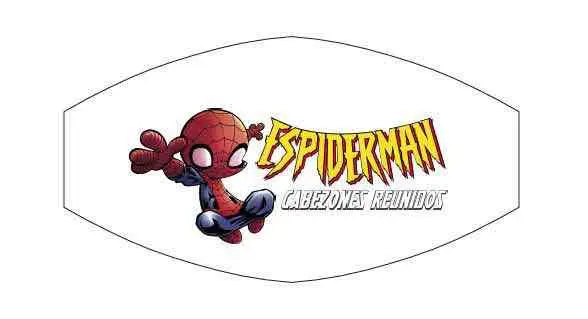 Masque cabezones reunidos espiderman face
